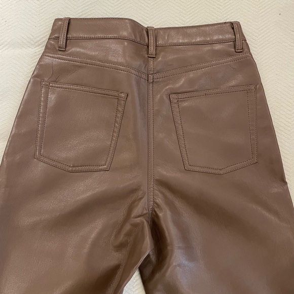 Aritzia Wilfred Melina Ankle Vegan Leather Pant Size 4 - Picture 3 of 6